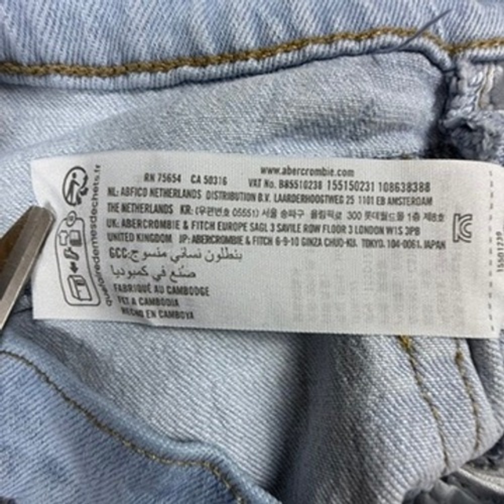 Abercrombie&Fitch Curve Love 90s Straight Ultra High Rise Jean Light Wash 27/4R - Picture 11 of 13